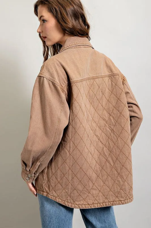 Tia Quilted Button Down Jacket