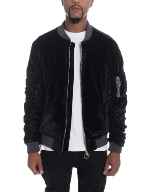 VELOUR BOMBER URBAN BLACK