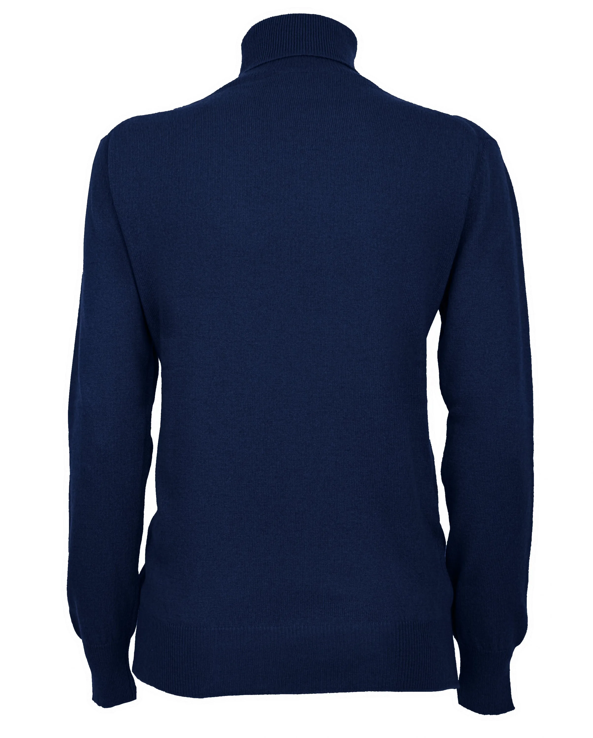 Women's Pure Cashmere Turtleneck Sweater Melange Blue